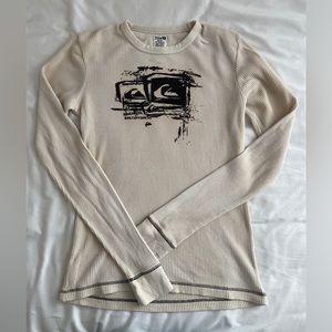 ASTHETIC tee long sleeve cream brown aesthetic top knit woven crochet